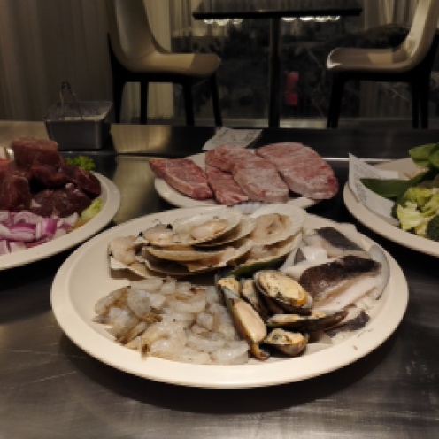 Seafood platters.