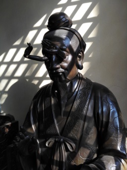 One of the bronze statues in the deity hall.